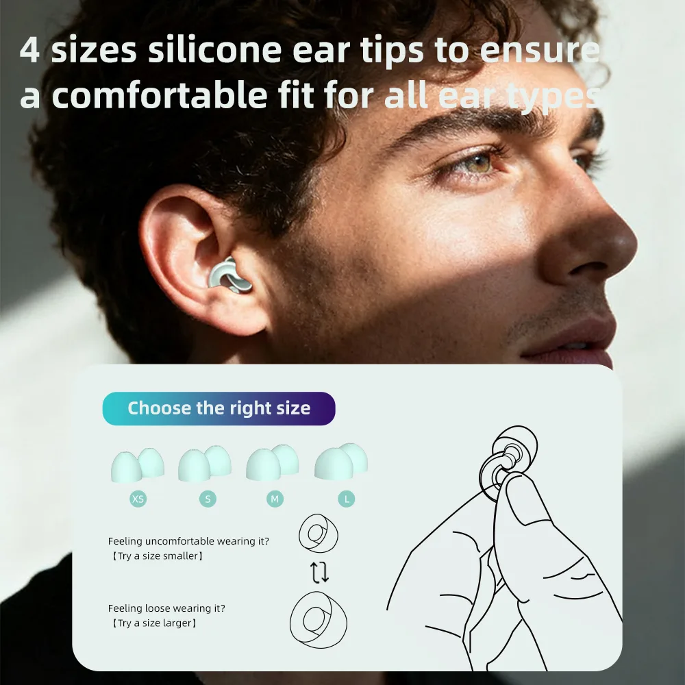 SA-2-18F Soft Silicone Sleep Earplugs (SNR 21 dB)