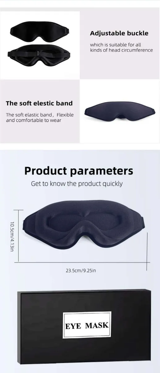 EM2007 3D Contoured Foam Sleep Eye Mask